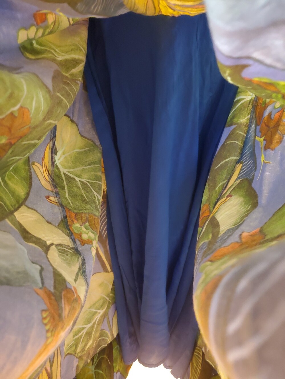 NWT FARM Rio Blue Banana Grapes 3D Bodice Sleeveless Maxi Dress Size Large - Picture 9 of 13